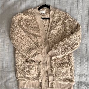 Teddy button down cardigan, Gap, size small